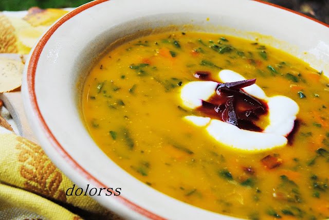 N. Crema de calabaza con acelga roja y yogur (4)