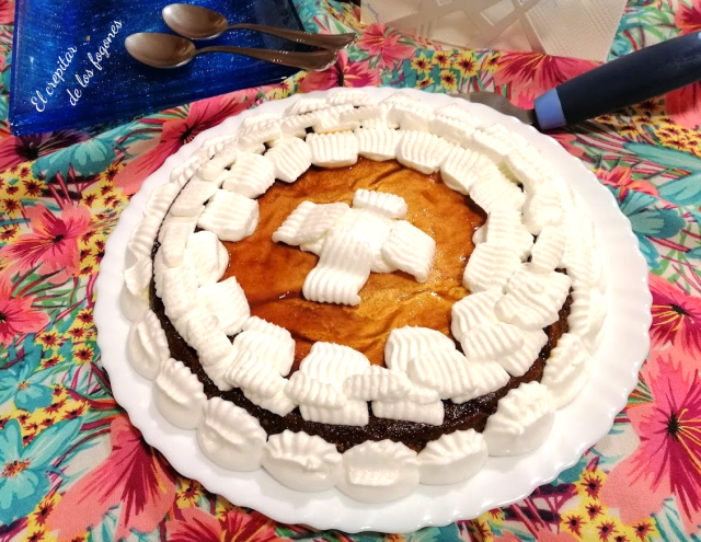 FLAN DE QUESO CREMA CON NATA MONTADA (en freidora de aire)