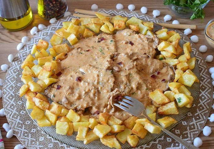 FILETES EN SALSA fácil de jamón